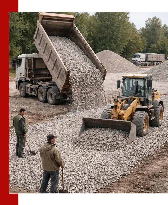 Купить гравийный щебень фракция 20-40 в Глазове с доставкой