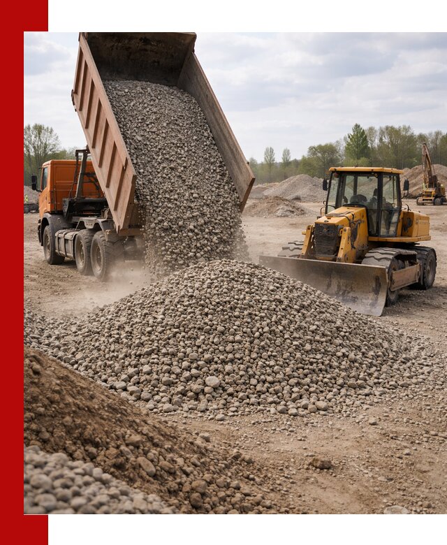 Доставка гравийного щебня фракции 40-70 в Глазове