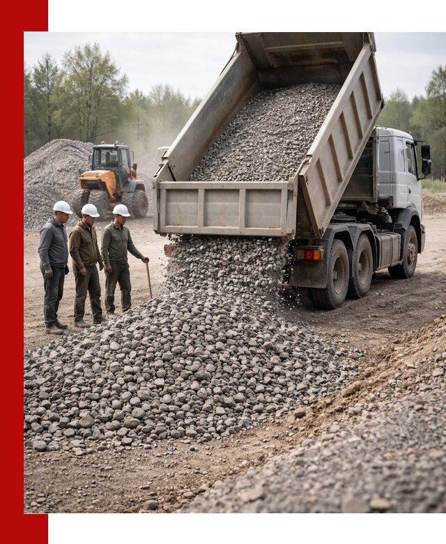 Доставка гравийного щебня фракции 70-120 в Глазове