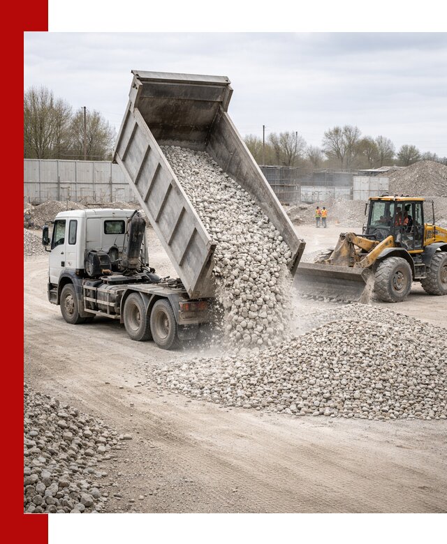 Доставка и продажа известнякового щебня в Глазове