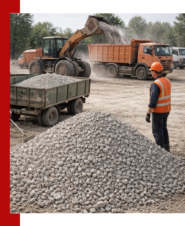 Доставка известнякового щебня фракция 20–40 в Глазове