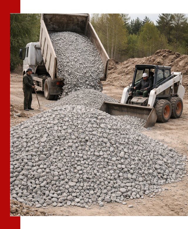 Доставка доломитового щебня в Глазове напрямую от карьера