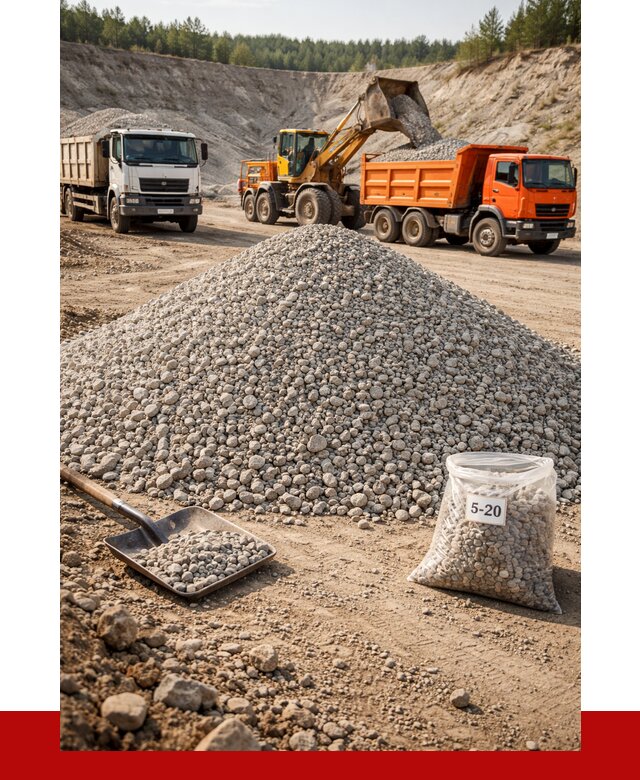 Доломитовый щебень фр. 5-20 в Глазове от 4285 р. | ПРОНЕРУДГлз