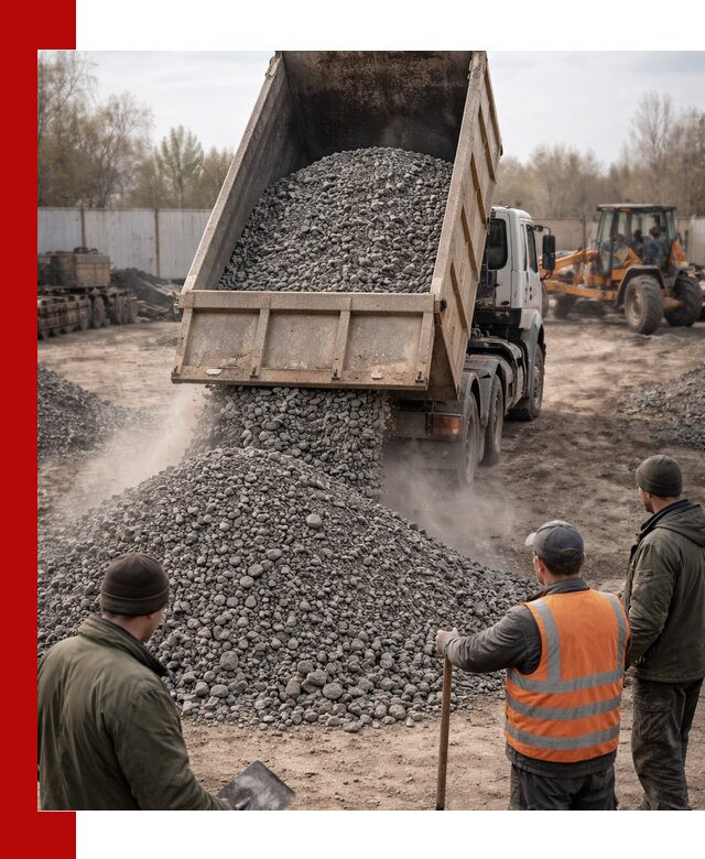 Доставка шлакового щебня в удобные сроки по выгодной цене в Глазове