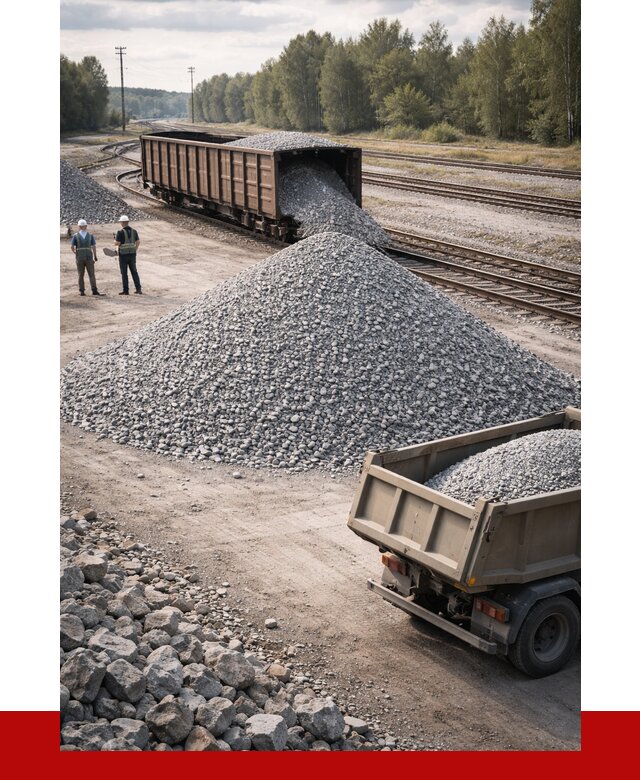 Железнодорожный щебень 20-60 в Глазове от 1735 р. | ПРОНЕРУДГлз