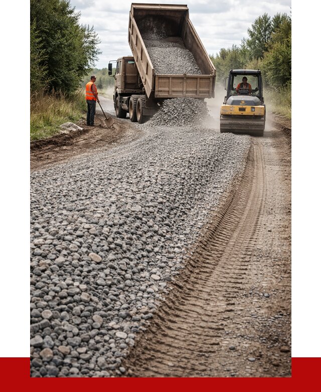 Щебень для отсыпки дороги в Глазове от 2755 р. ПРОНЕРУДГлз