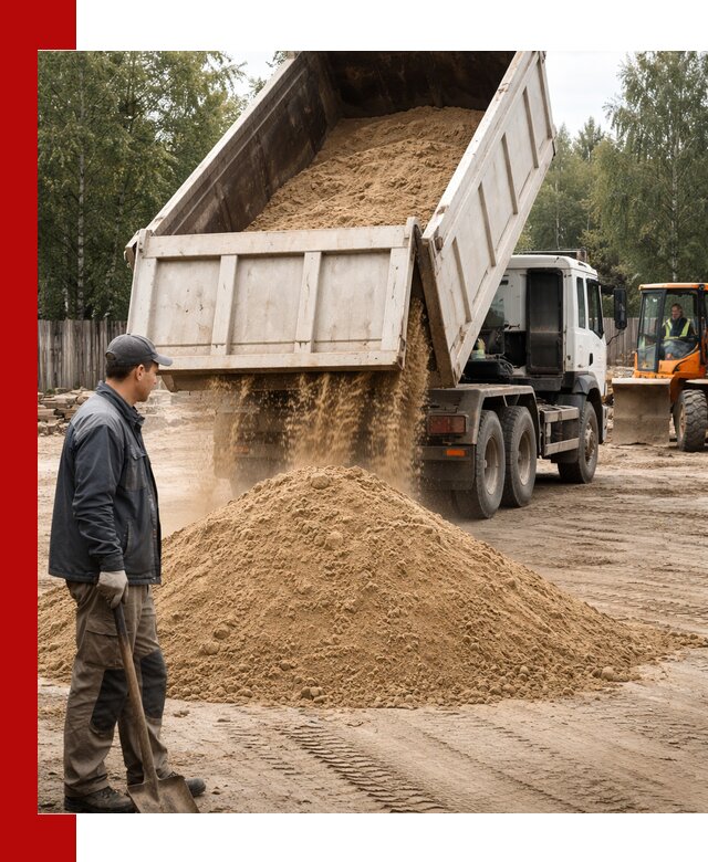 Доставка и продажа песка с разгрузкой в Глазове