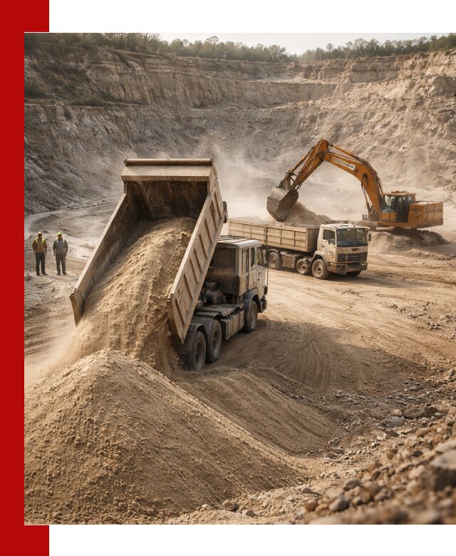 Карьерный песок навалом с доставкой в Глазове