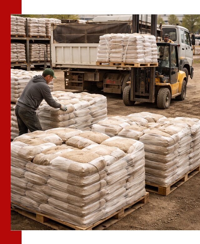 Карьерный песок в мешках с доставкой в Глазове