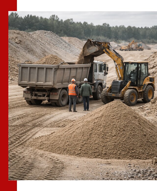 Карьерный среднезернистый песок с доставкой в Глазове