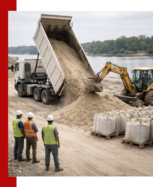 Доставка речного песка в Глазове самосвалами и погрузкой