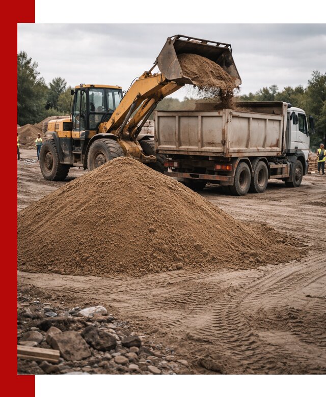 Доставка речного песка навалом в Глазове быстро и выгодно