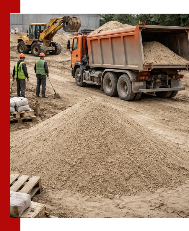 Доставка и продажа мытого речного песка в Глазове