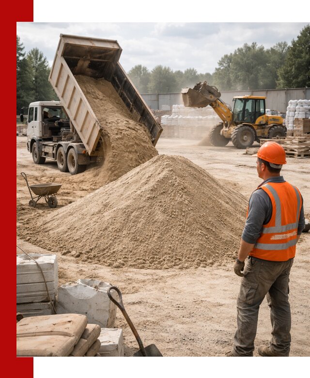 Доставка строительного песка с самосвалом в Глазове