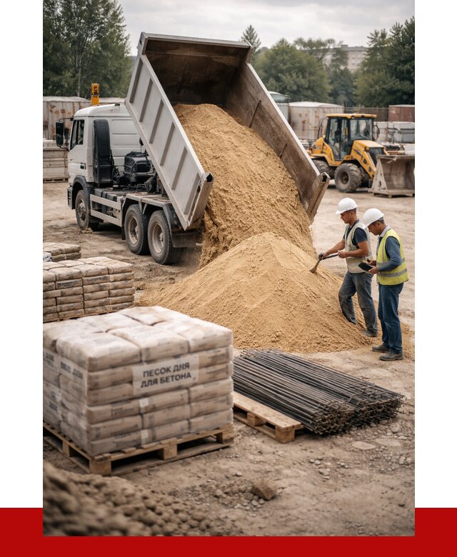 Песок для бетона в Глазове от 2551 р. с доставкой, ПРОНЕРУДГлз