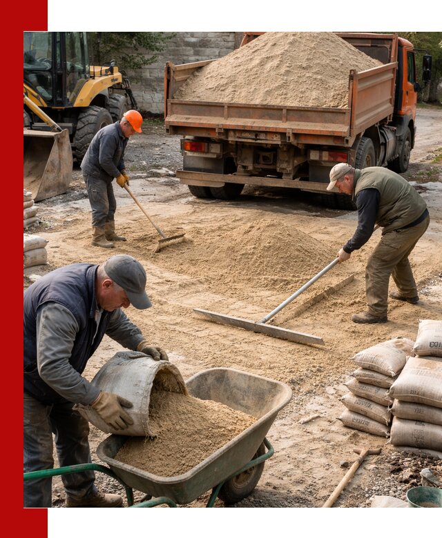 Поставка песка для стяжки в Глазове с быстрой доставкой