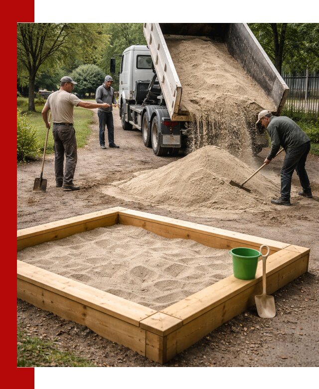 Песок для песочницы с доставкой в Глазове недорого и чистый