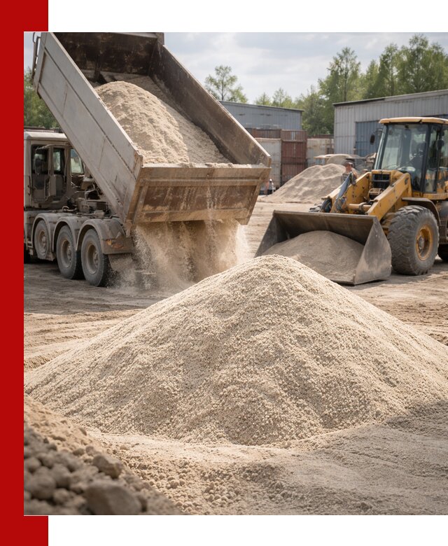 Кварцевый песок с доставкой в Глазове для строительных работ