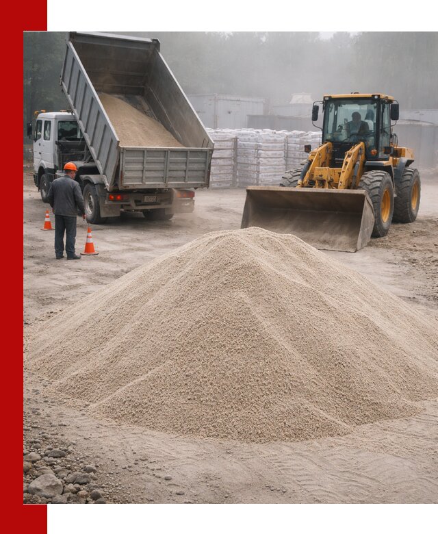 Кварцевый песок фракция 0–8 для стройработ в Глазове