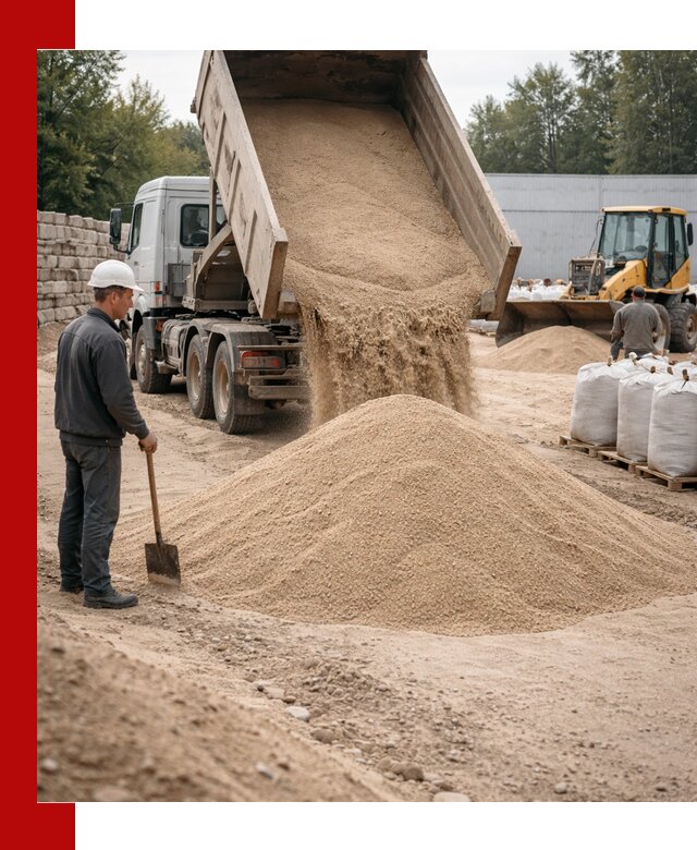 Кварцевый песок фракция 0–3 мм с доставкой в Глазове
