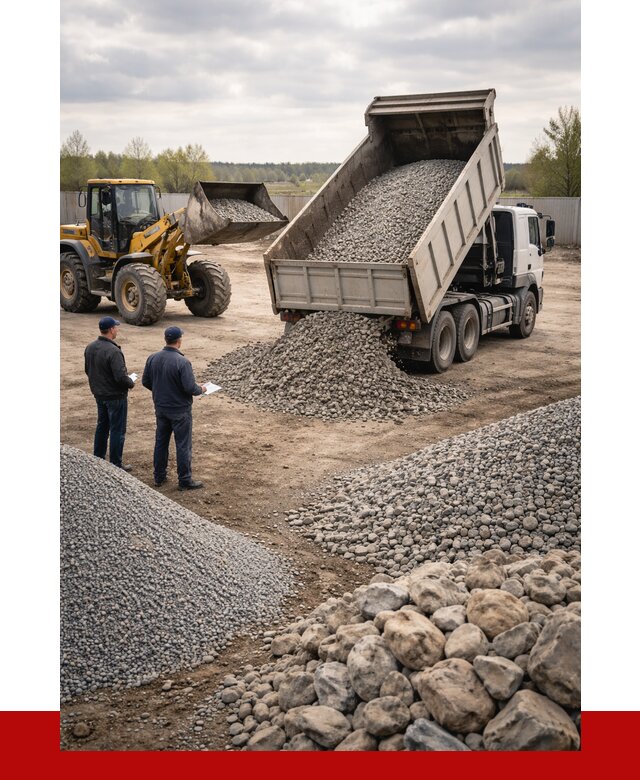 Гравий и камень с доставкой в Глазове от 4285 р. - ПРОНЕРУДГлз