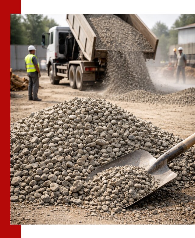 Доставка гравия фракции 20-40 в Глазове с самосвалами