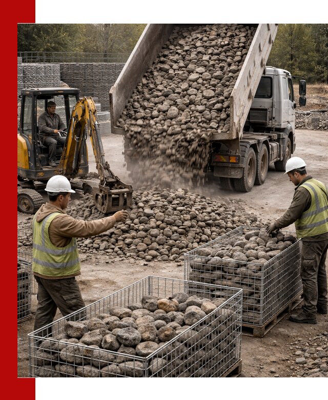 Камень для габионов фракция 100–201 в Глазове