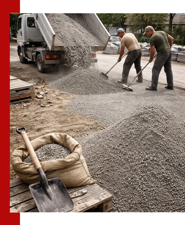 Отсев для тротуарной плитки в Глазове — доставка и укладка