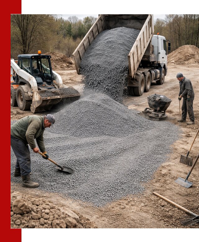 Отсев для подсыпки в Глазове — доставка и подсыпка на участок