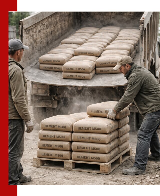 Цемент М500 с доставкой самосвалом в Глазове