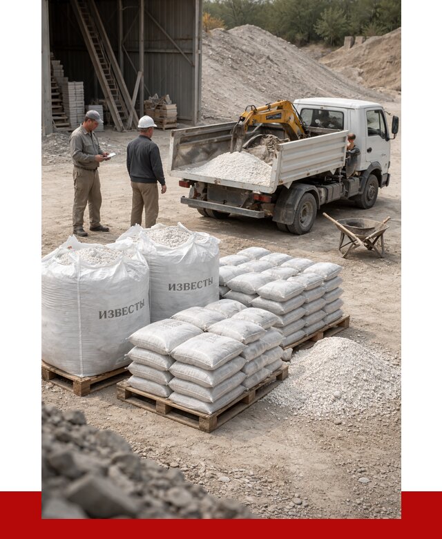 Известь строительная в Глазове с доставкой от 4285 р. | ПРОНЕРУДГлз