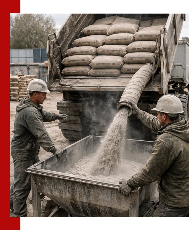 Доставка цемента М400 в Глазове оптом и в розницу