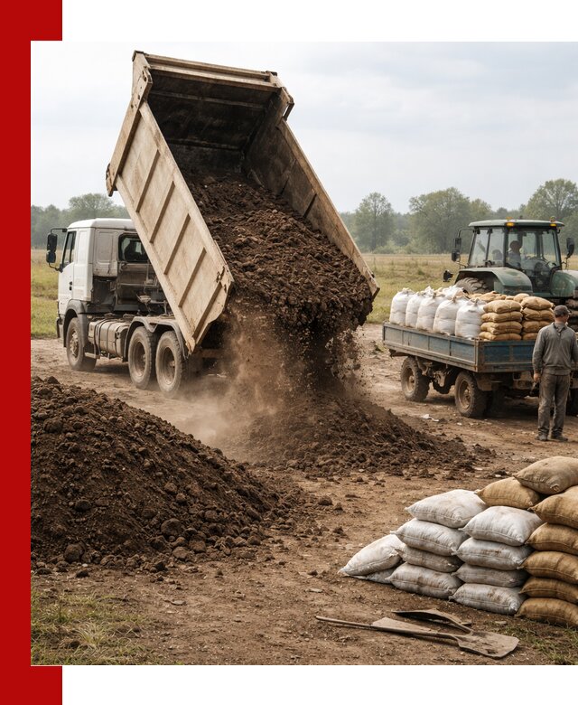 Доставка грунта и удобрений оптом в Глазове для сельхоз и строительства