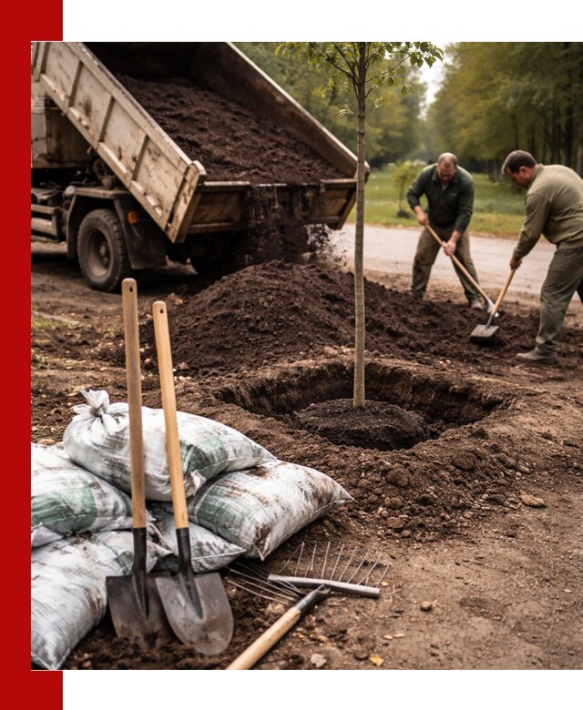 Грунт для посадки деревьев в Глазове — доставка и подготовка почвы