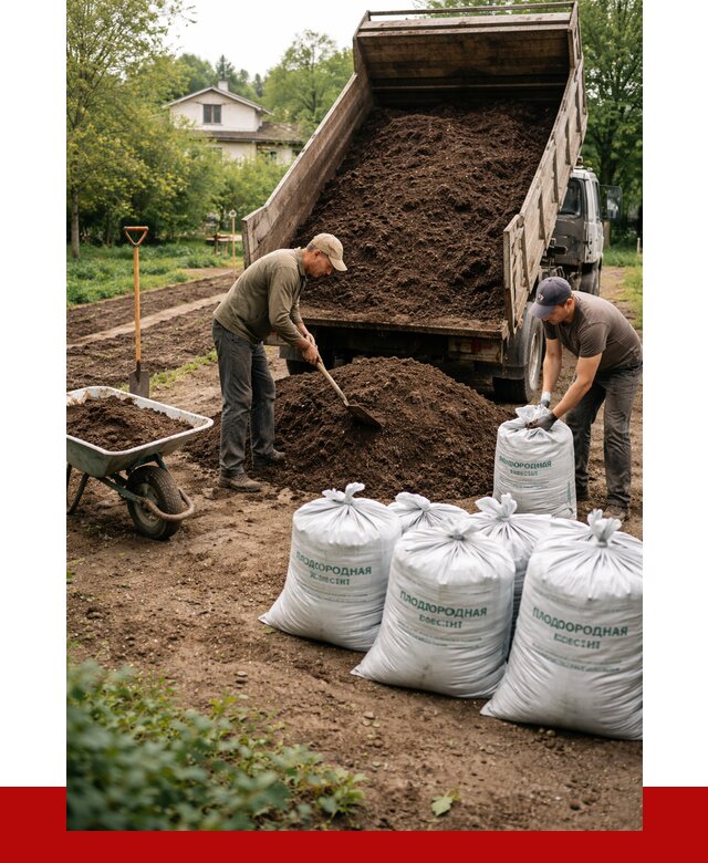Плодородная смесь в Глазове от 4285 р./куб с доставкой | ПРОНЕРУДГлз