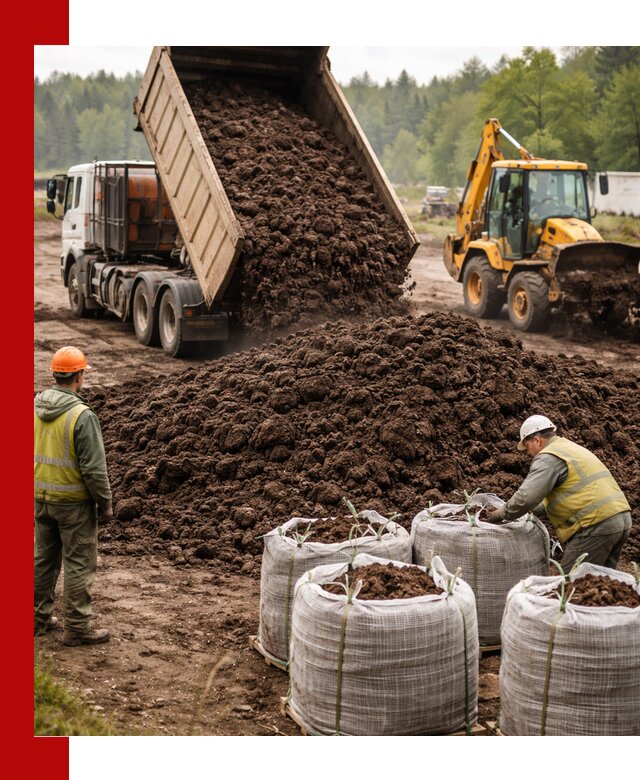 Доставка нейтрального торфа в Глазове оптом и в розницу