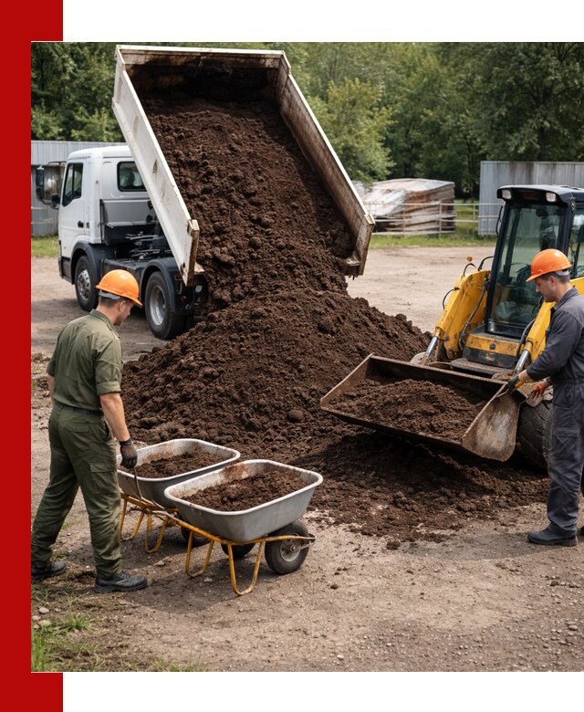 Доставка торфо-земляной смеси в Глазове для огорода и ландшафта