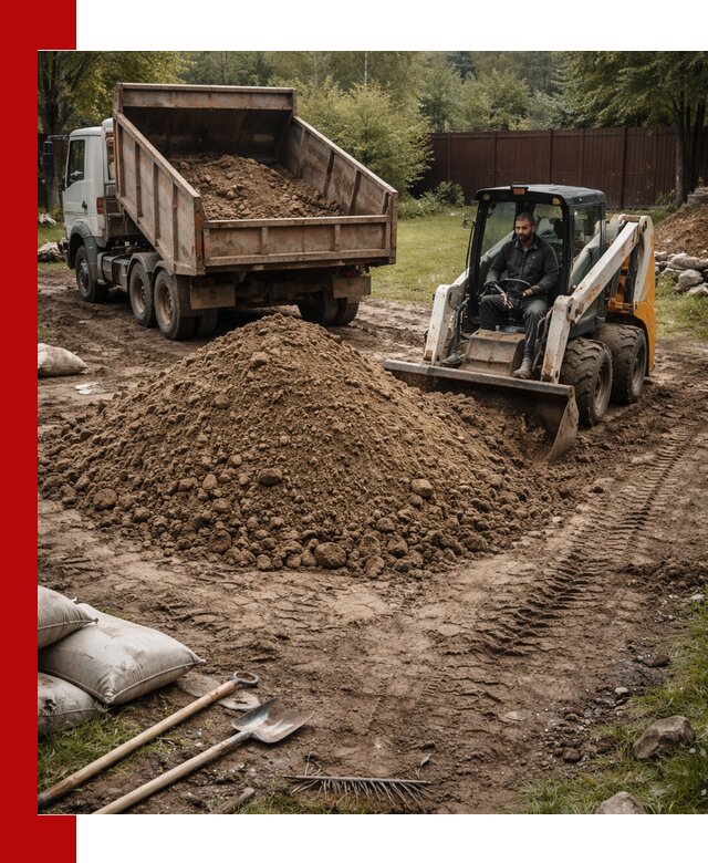 Суглинок для планировки участков в Глазове с доставкой и выгрузкой