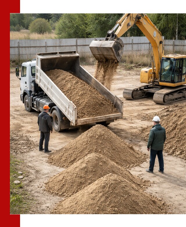 Доставка супеси вагонными и автопартиями в Глазове