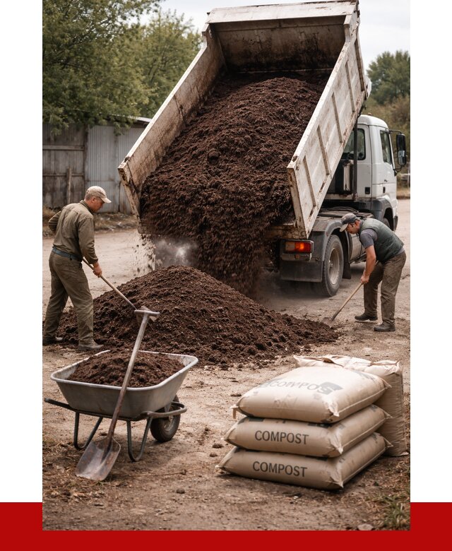 Купить компост в Глазове от 4285 р. за куб с доставкой | ПРОНЕРУДГлз