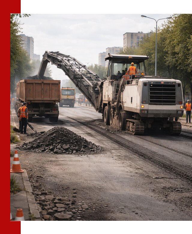 Фрезерованный асфальт в Глазове — удаление и вывоз старого покрытия