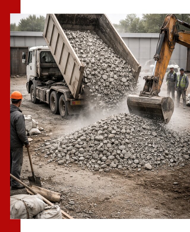 Доставка дробленого бетона в Глазове оптом и в розницу