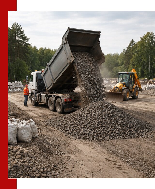 Доставка дробленого асфальта в Глазове для дорожных работ
