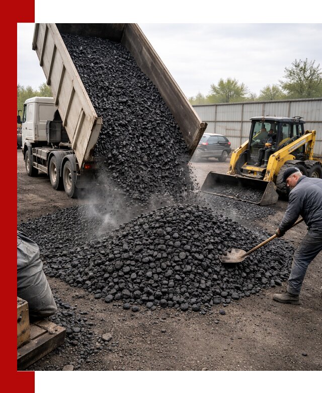 Доставка угля орех в Глазове оптом и в розницу