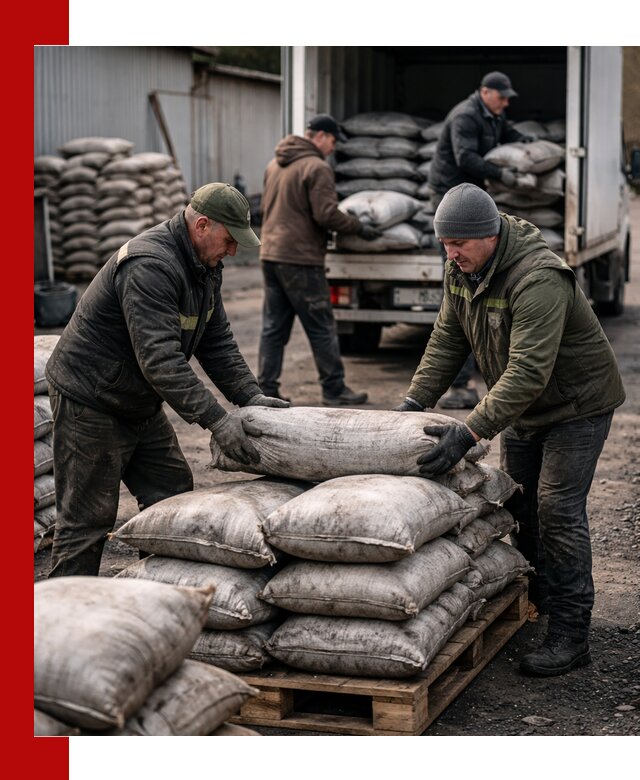 Доставка угля в мешках по выгодным ценам в Глазове