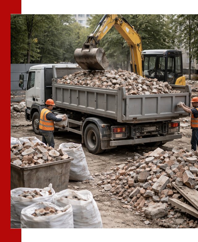 Вывоз строительного мусора в Глазове с самосвалами и контейнерами