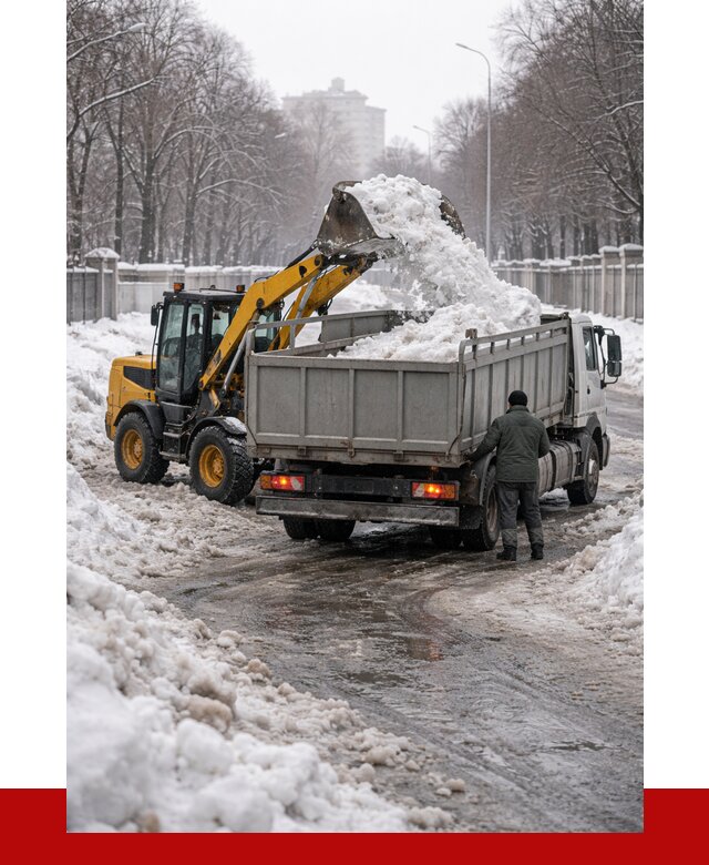 Вывоз снега с погрузкой в Глазове от 3571 р. ПРОНЕРУДГлз