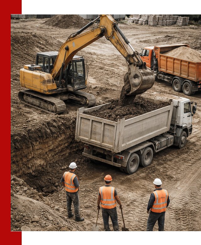 Разработка грунта для строительства и благоустройства в Глазове