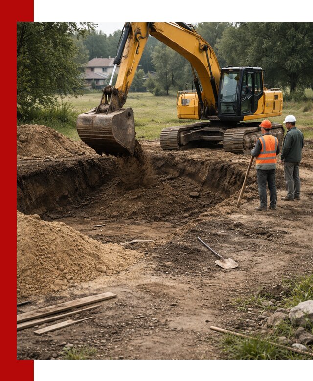 Рытье котлована под фундамент в Глазове (быстро и недорого)