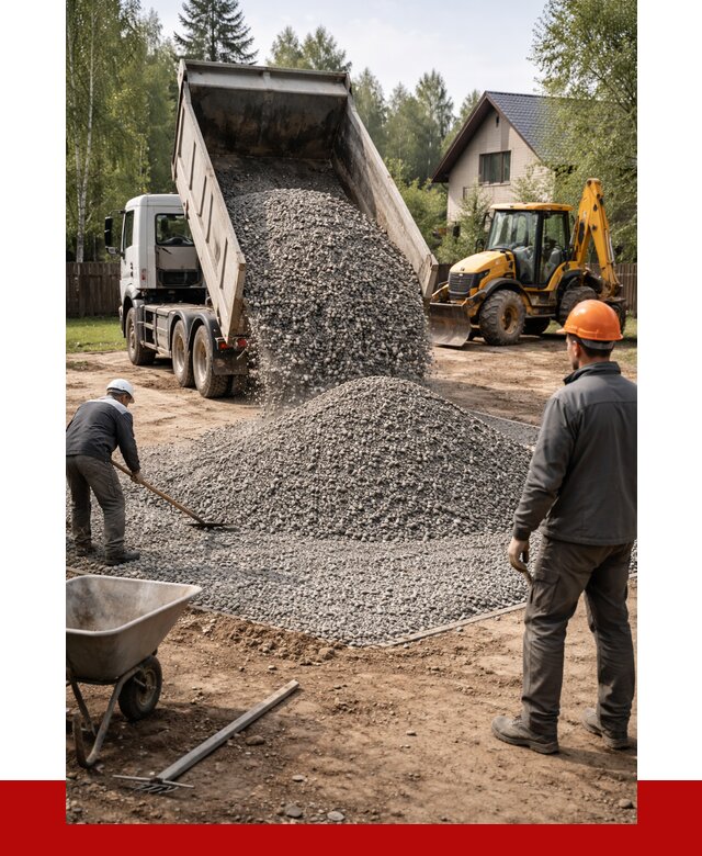 Отсыпка участка щебнем в Глазове от 6632 р. ПРОНЕРУДГлз